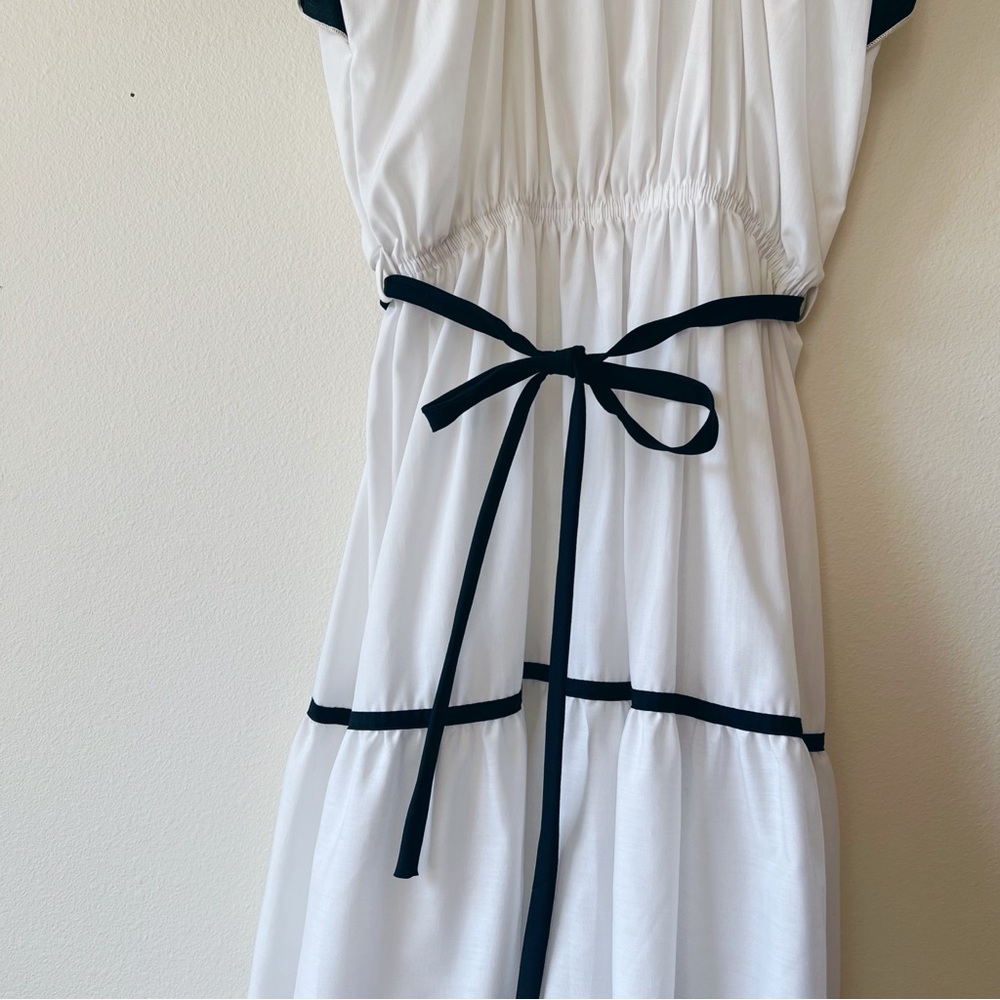 Vintage black and white tiered spaghetti strap midi dress‎ - Picture 5 of 7
